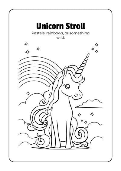Free Fantasy Creatures Coloring Book Template to Edit Online