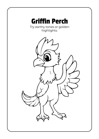 Free Fantasy Creatures Coloring Book Template to Edit Online