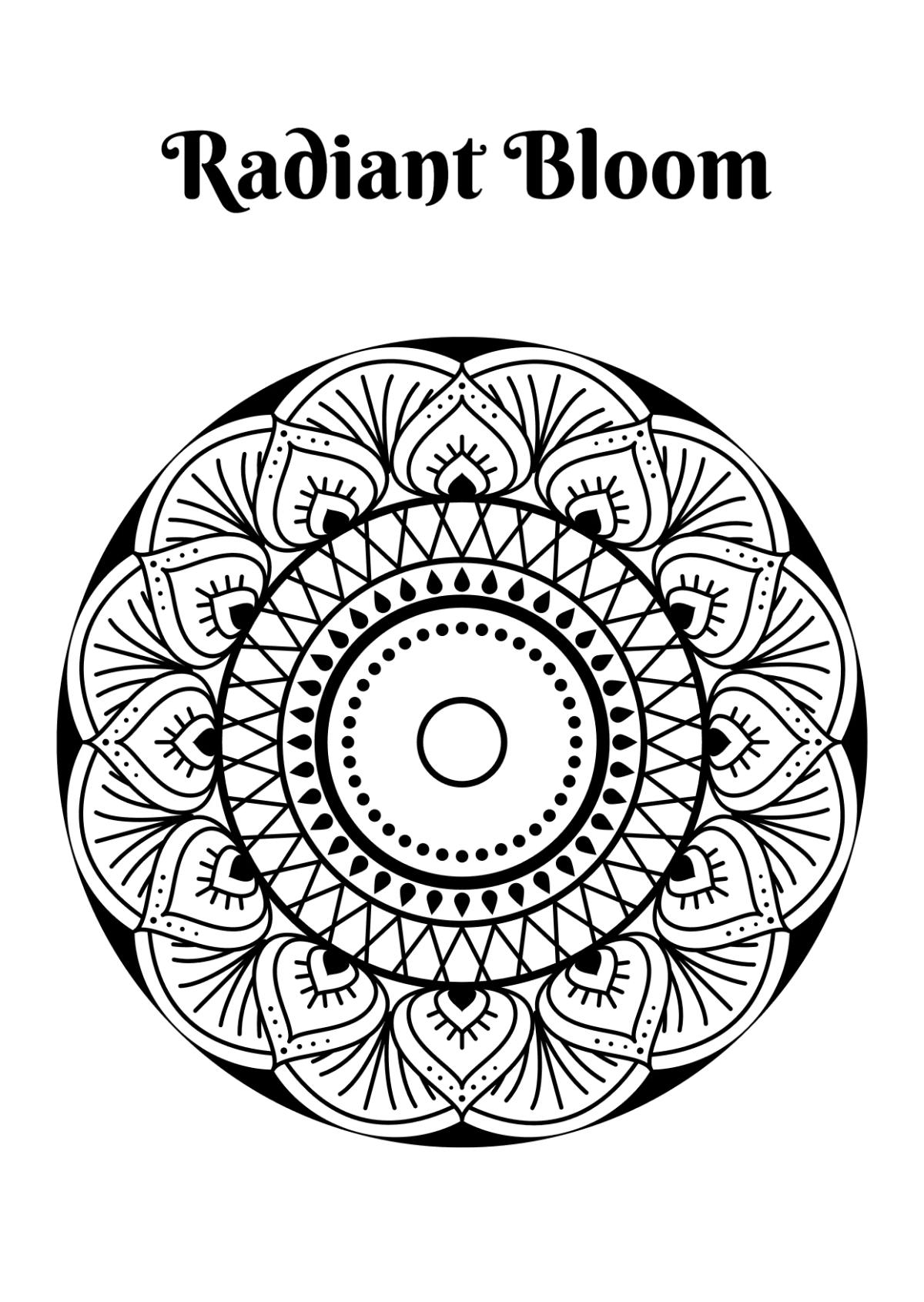 Free Mandala Coloring Book Template to Edit Online