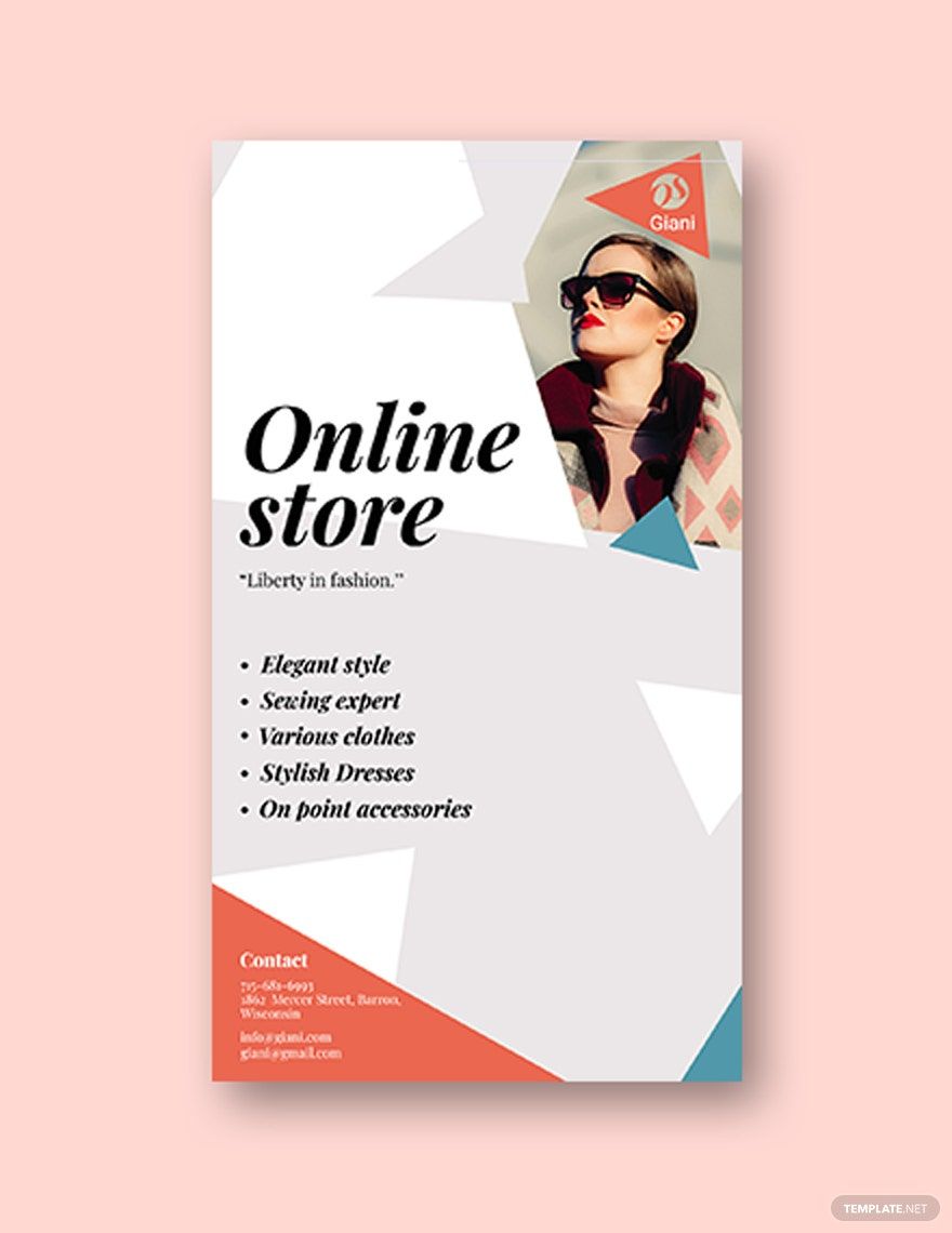 Online Store Instagram Story Template in PSD