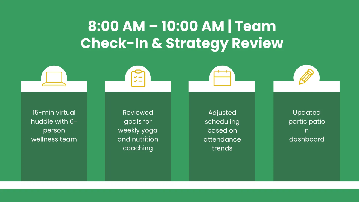 Free Daily Timeline Presentation Template to Edit Online