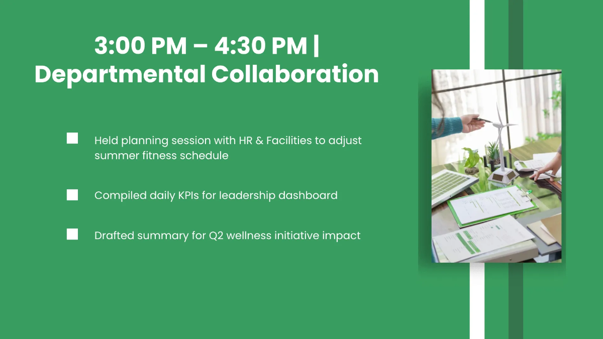 Free Daily Timeline Presentation Template to Edit Online