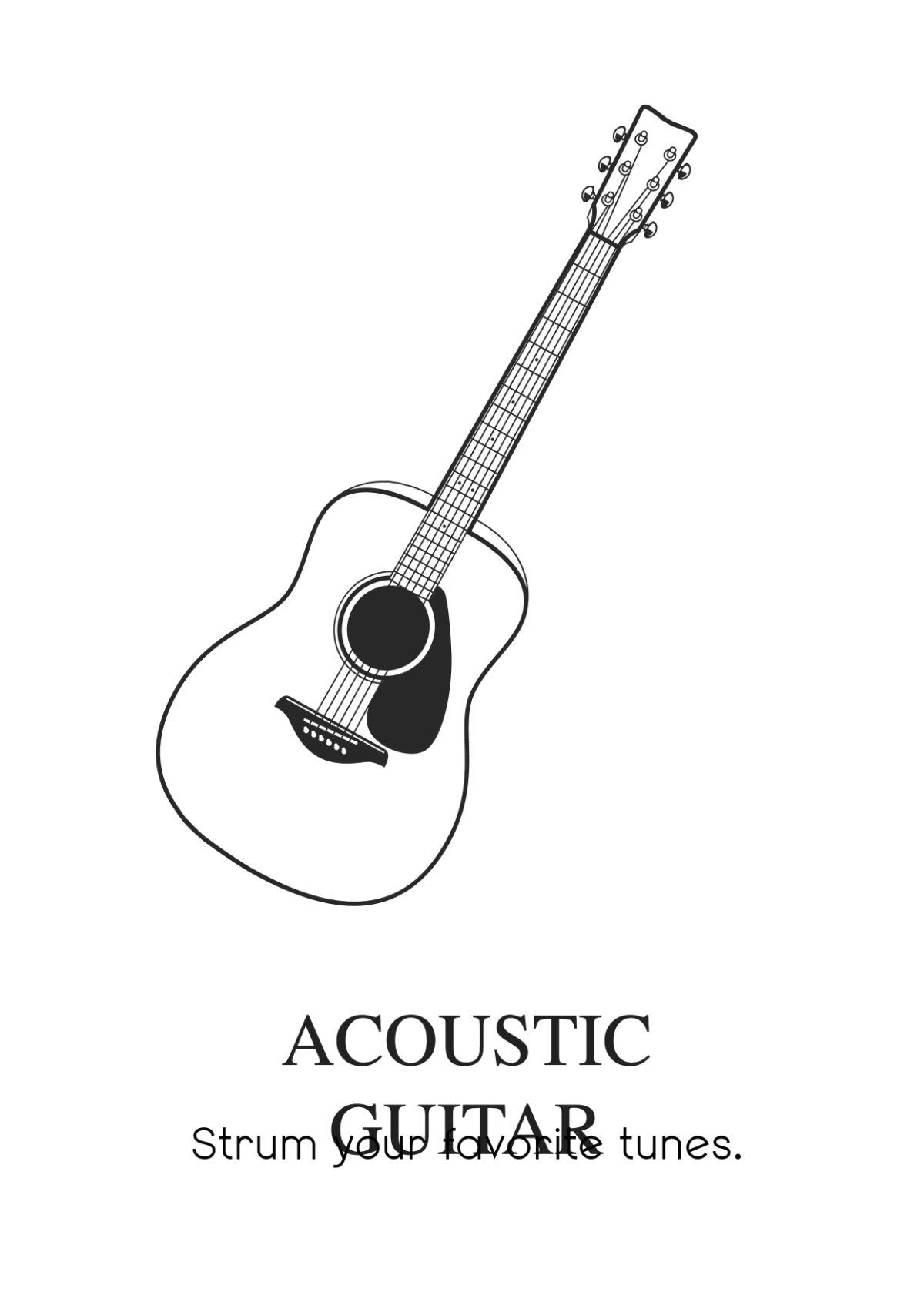 Free Music Instruments Coloring Book Template to Edit Online