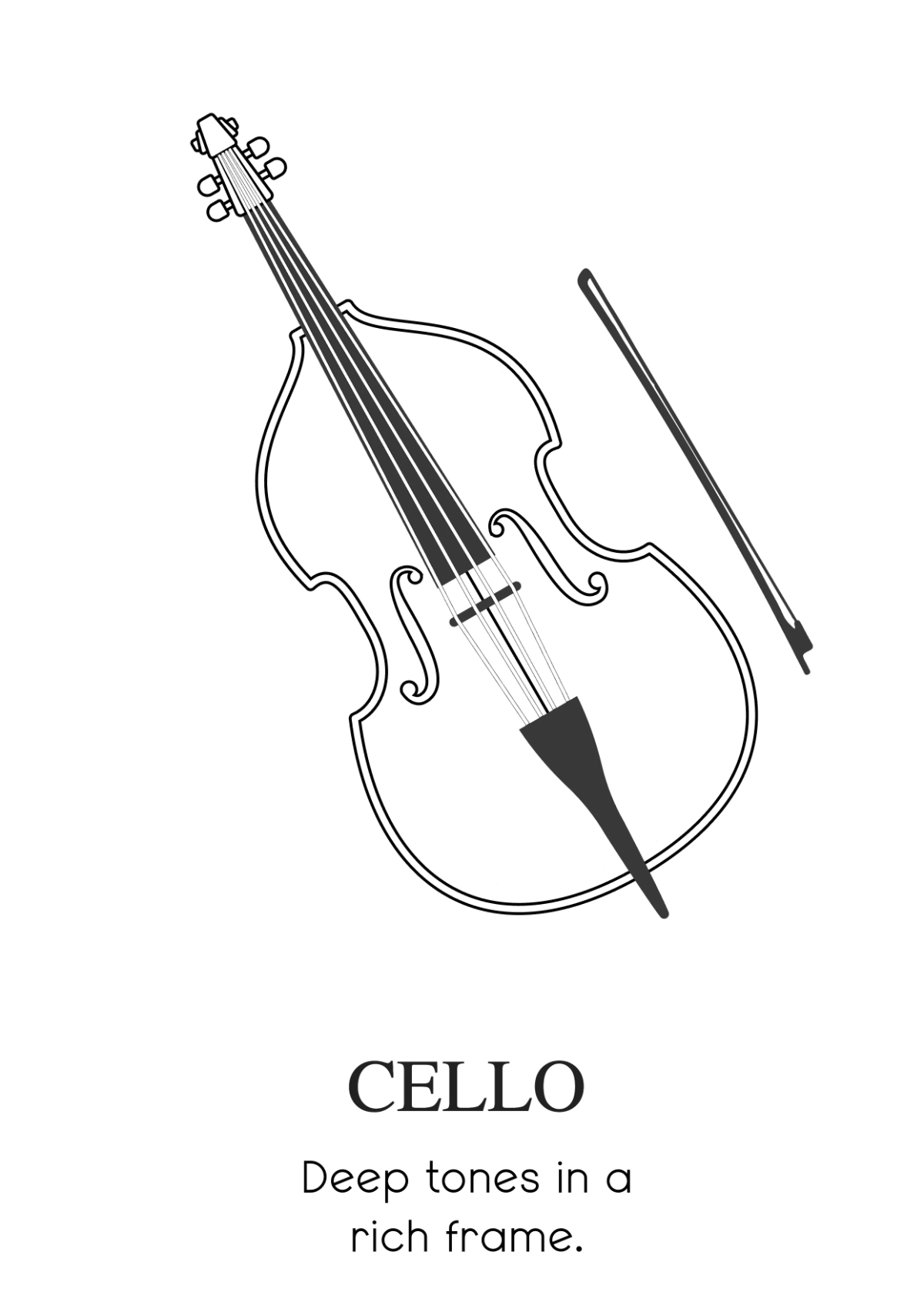 Free Music Instruments Coloring Book Template to Edit Online
