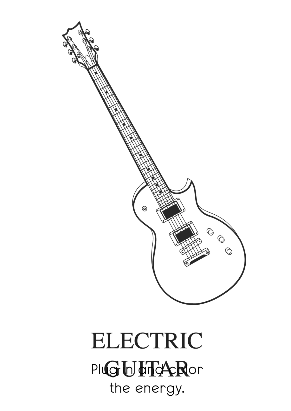 Free Music Instruments Coloring Book Template to Edit Online
