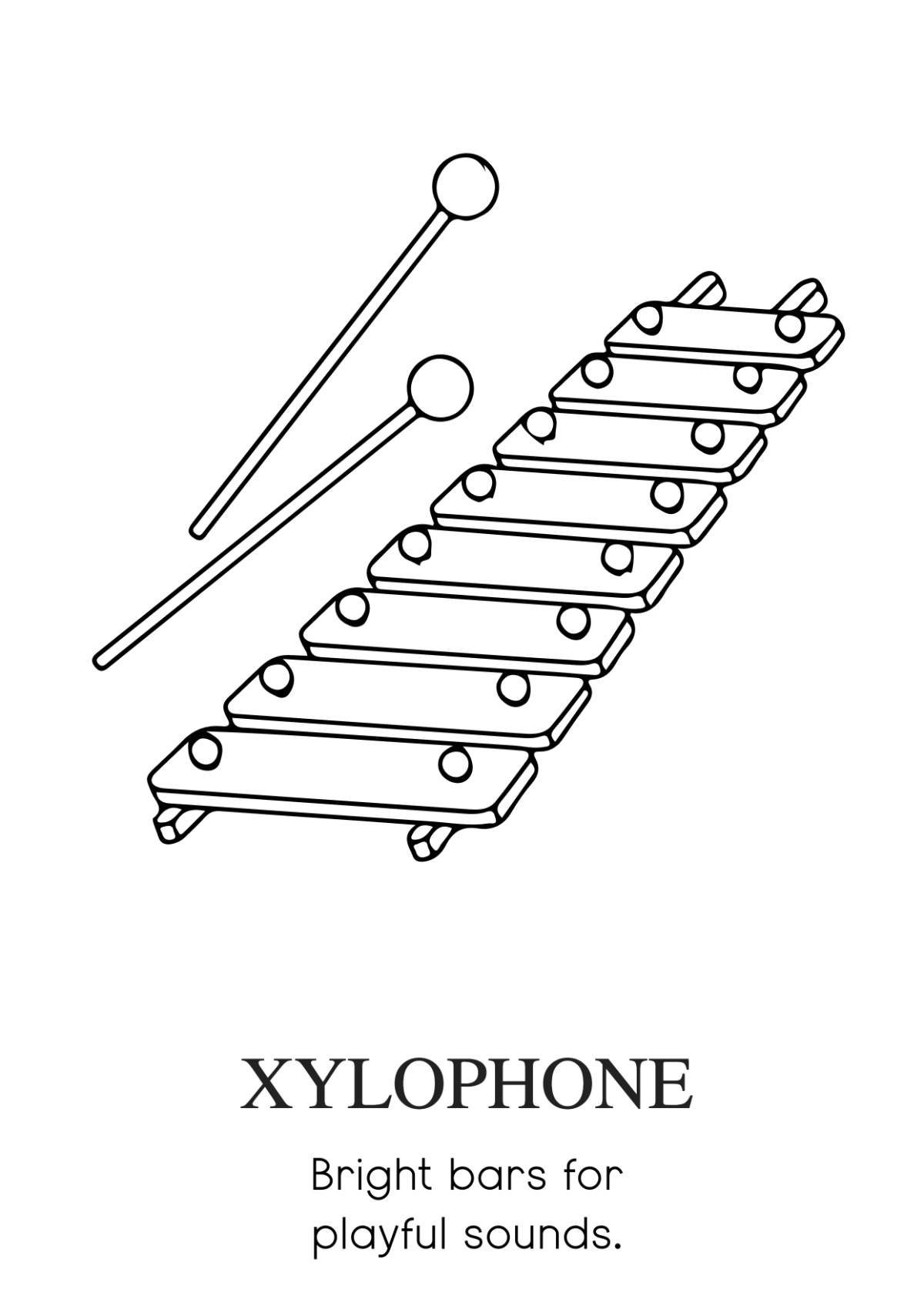 Free Music Instruments Coloring Book Template to Edit Online