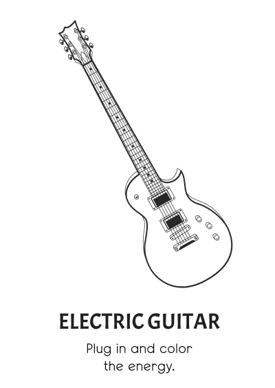 Free Music Instruments Coloring Book Template to Edit Online