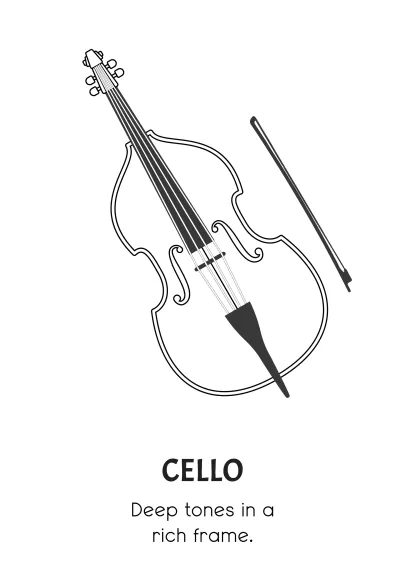 Free Music Instruments Coloring Book Template to Edit Online