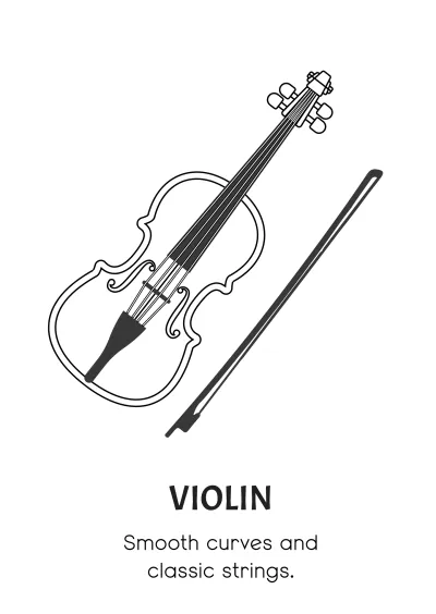 Free Music Instruments Coloring Book Template to Edit Online
