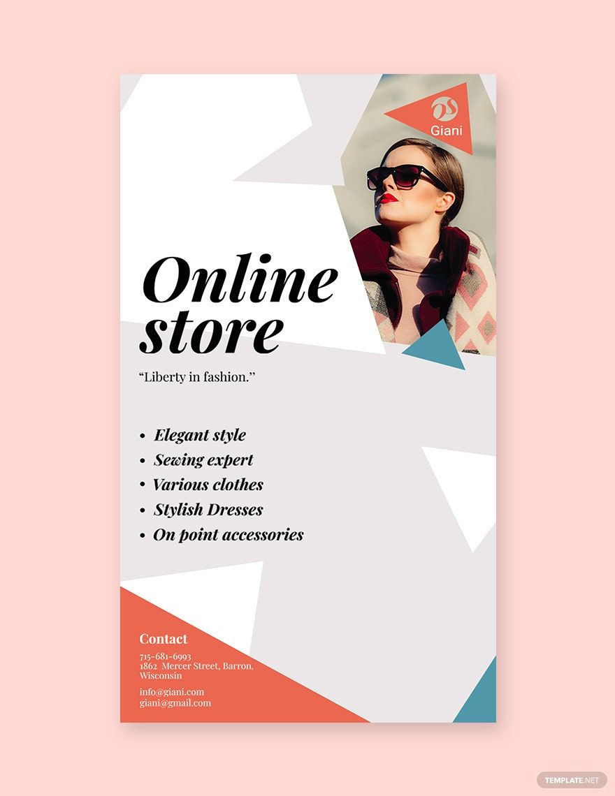 Online Store Whatsapp Post Template in PSD