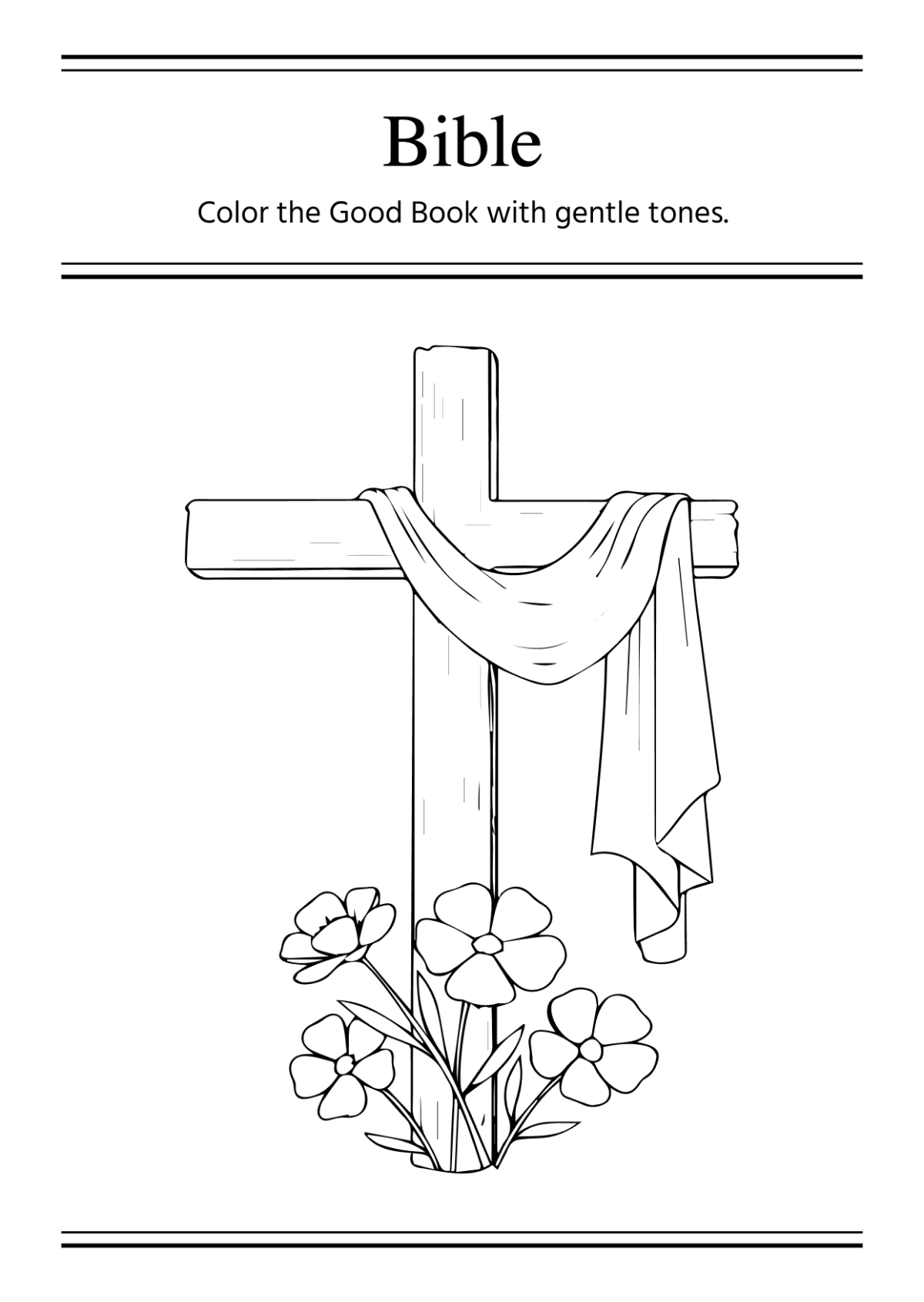 Free Religious Coloring Book Template to Edit Online