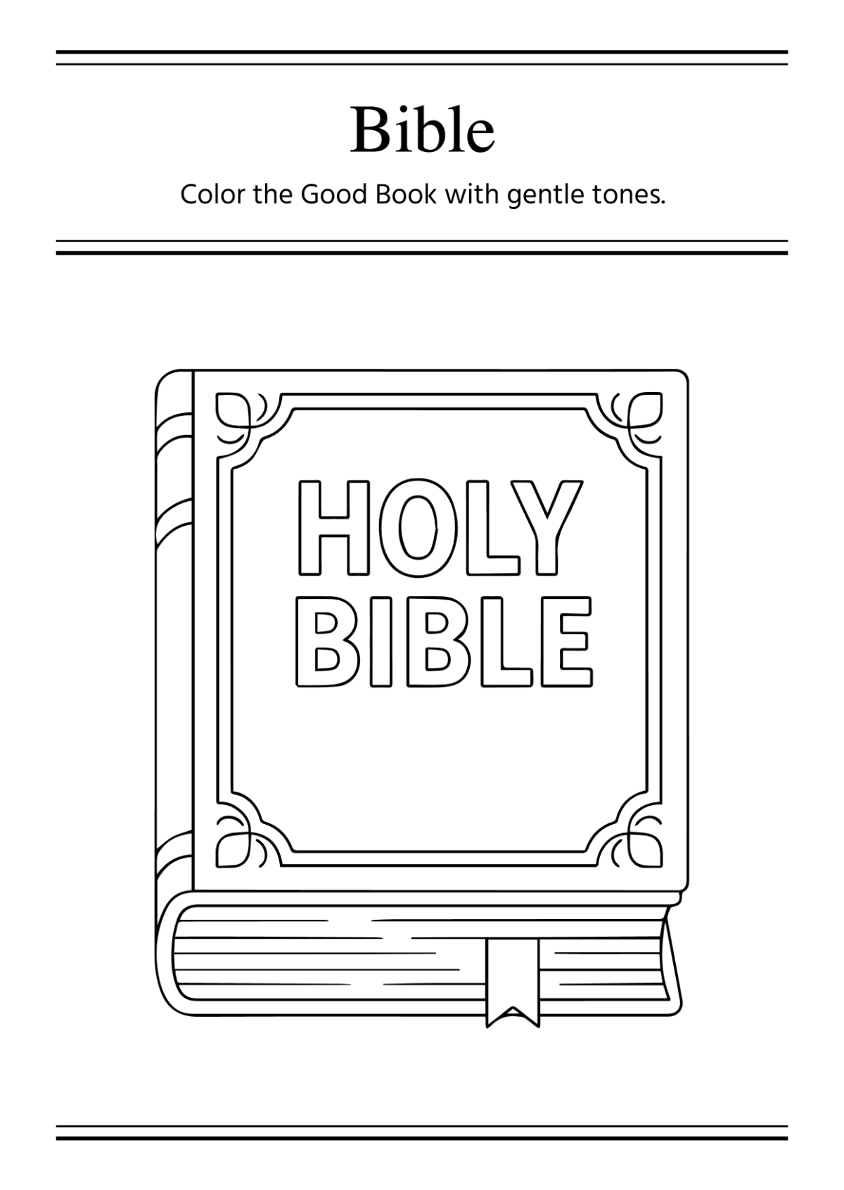 Free Religious Coloring Book Template to Edit Online
