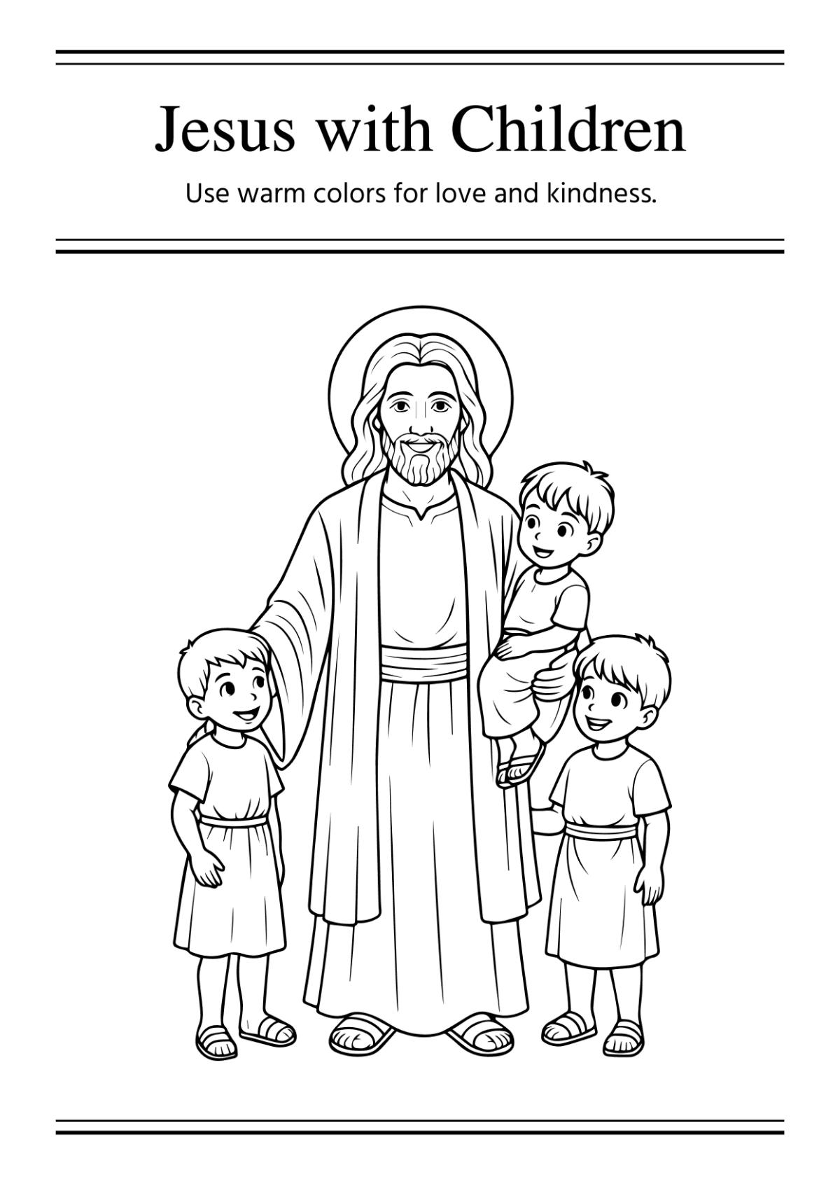 Free Religious Coloring Book Template to Edit Online