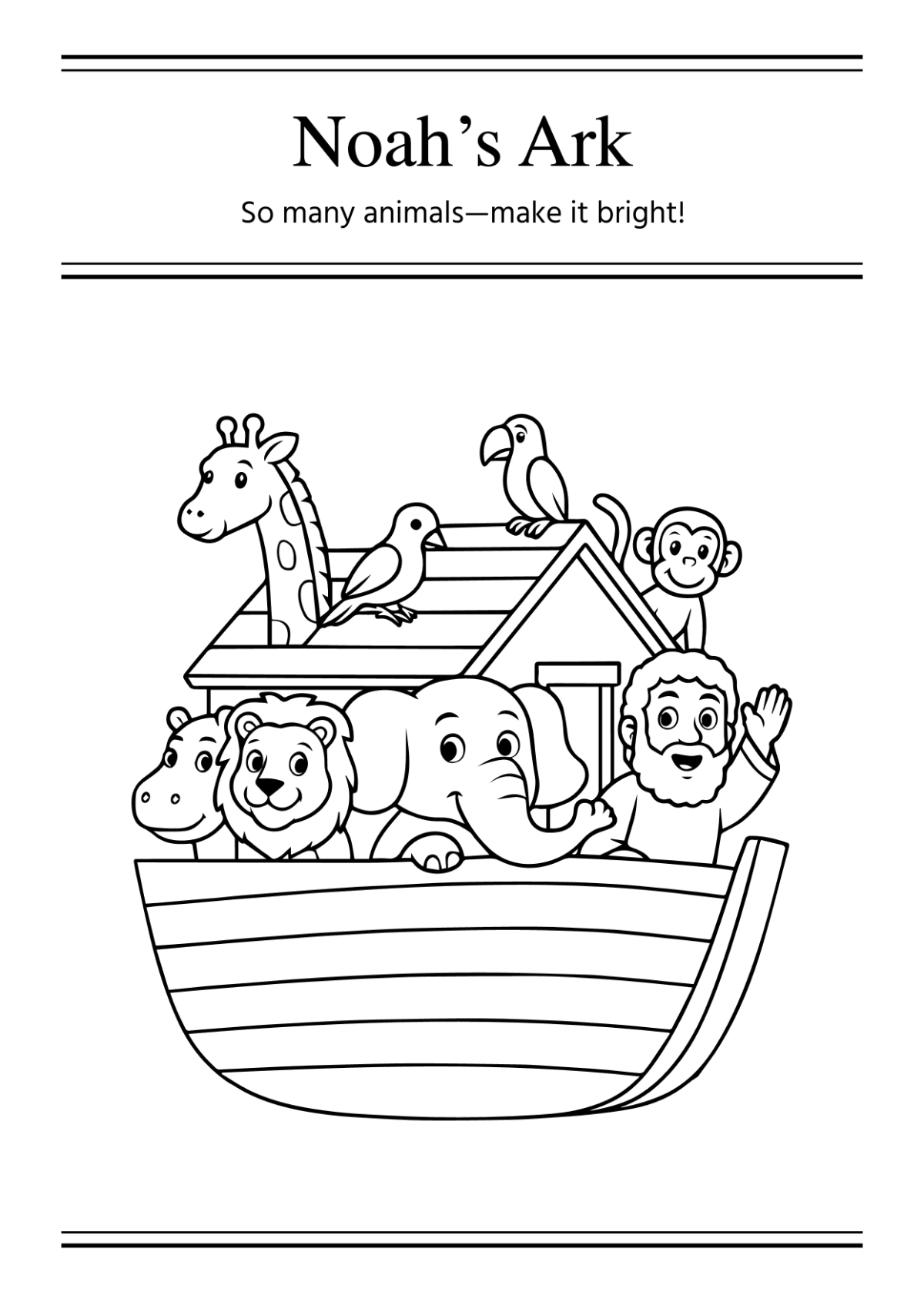Free Religious Coloring Book Template to Edit Online