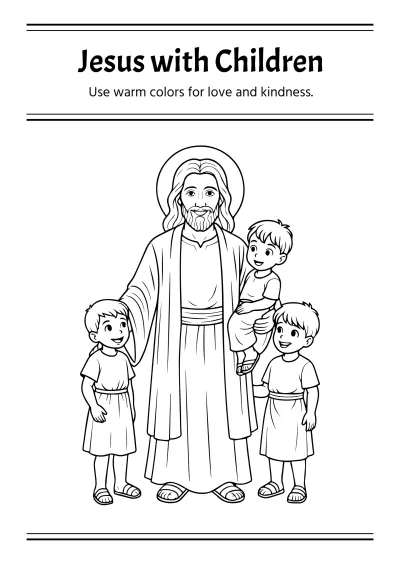 Free Religious Coloring Book Template to Edit Online