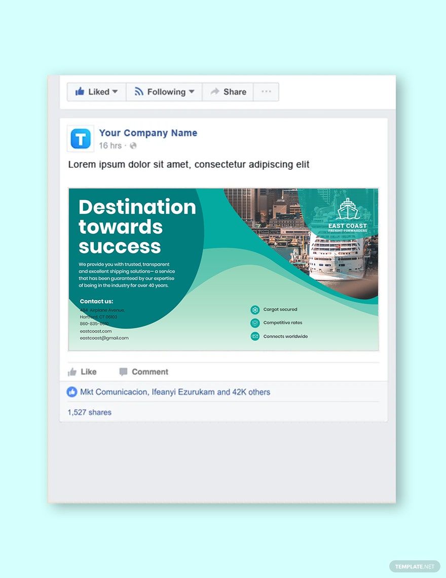 Shipping Facebook Post Template