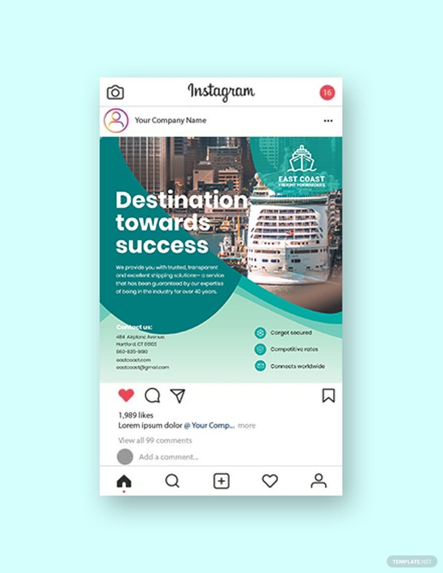 Shipping Instagram Post Template