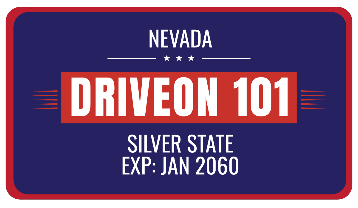 Creative Car License Plate Template