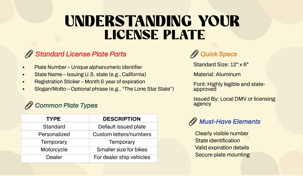 License Plate Infographic Template