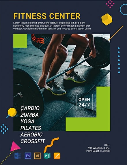 12 Free Fitness Flyer Templates Word Doc Psd Indesign Apple Pages Publisher Illustrator Template Net