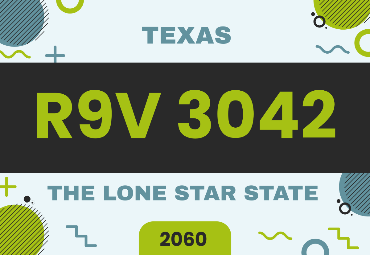 Free Modern License Plate Signage Template to Edit Online
