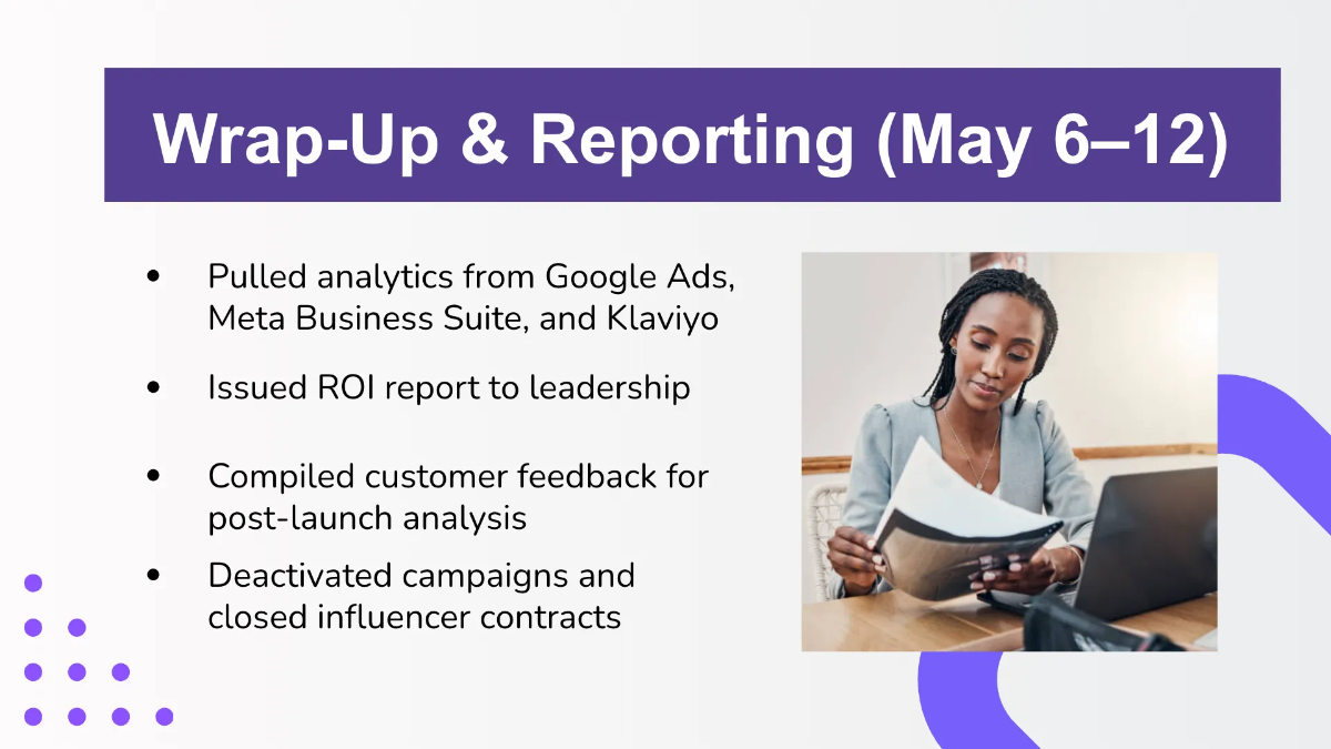 Free Weekly Timeline Presentation Template to Edit Online