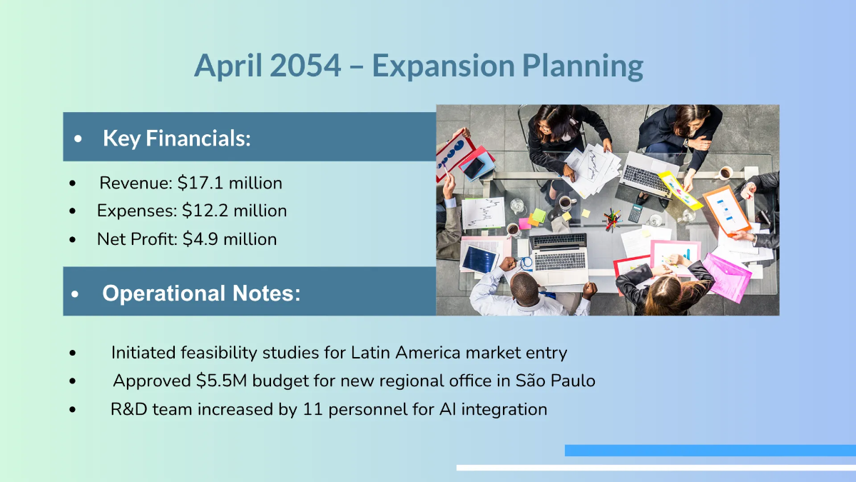Free Monthly Timeline Presentation Template to Edit Online