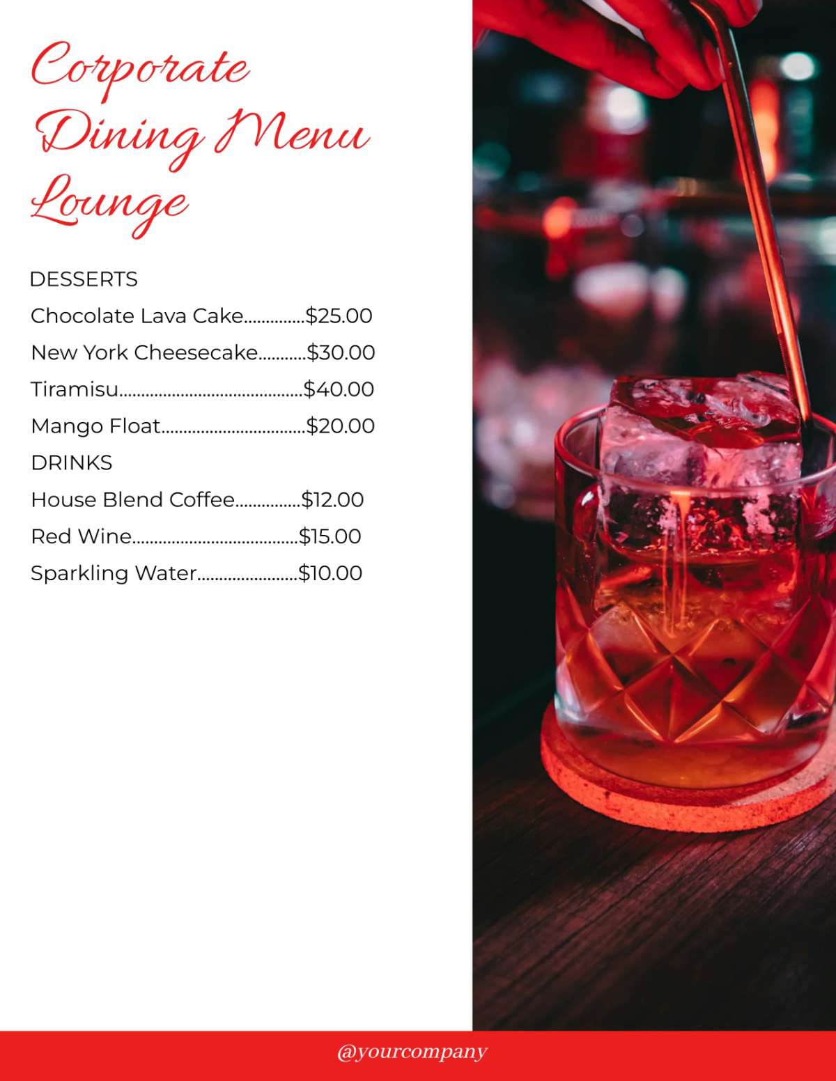 Free Organic Food Menu Template to Edit Online