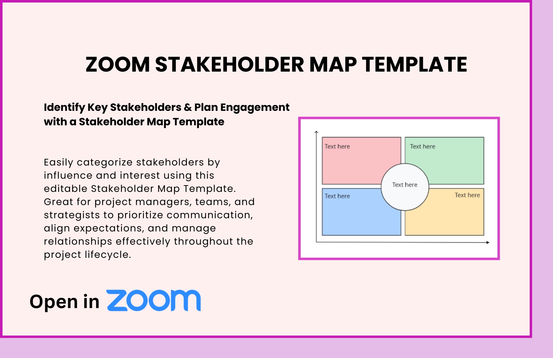 Free Stakeholder Map Template in Zoom to Download