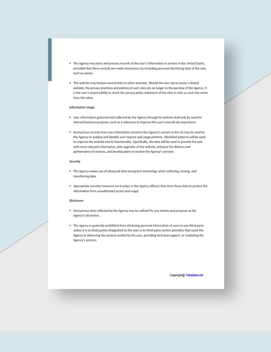 Free Simple Advertising Agency Policy Template - Google Docs, Word ...