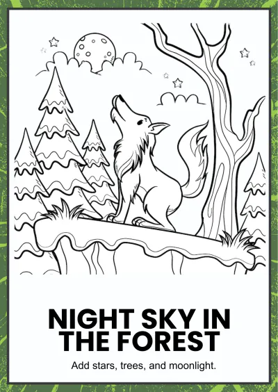 Free Nature Coloring Book Template to Edit Online