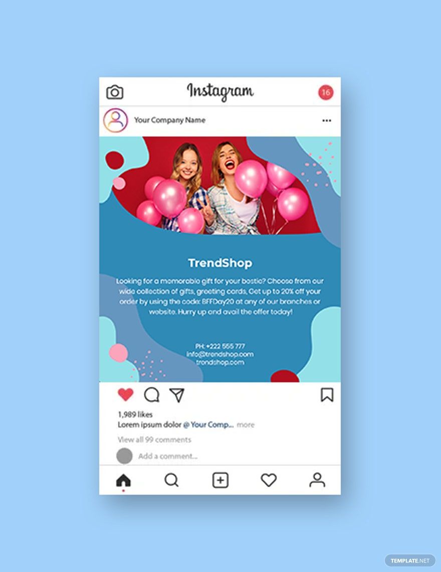 Friendship Day Instagram Post Template