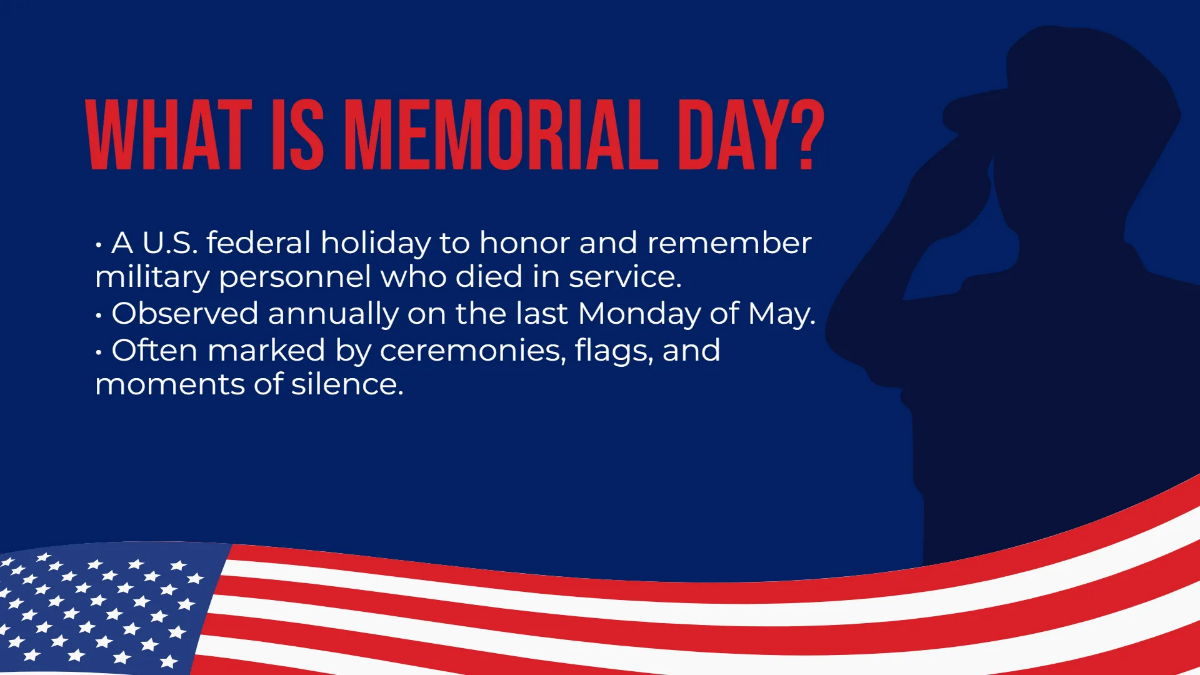 Free Memorial Day Presentation Template to Edit Online