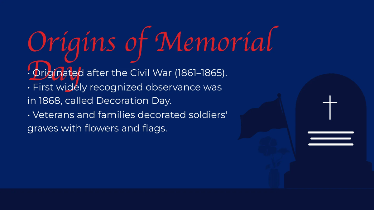 Free Memorial Day Presentation Template to Edit Online