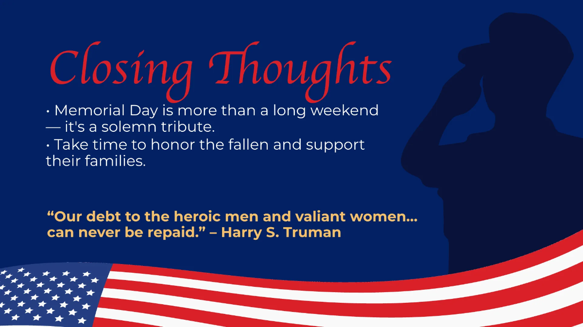 Free Memorial Day Presentation Template to Edit Online