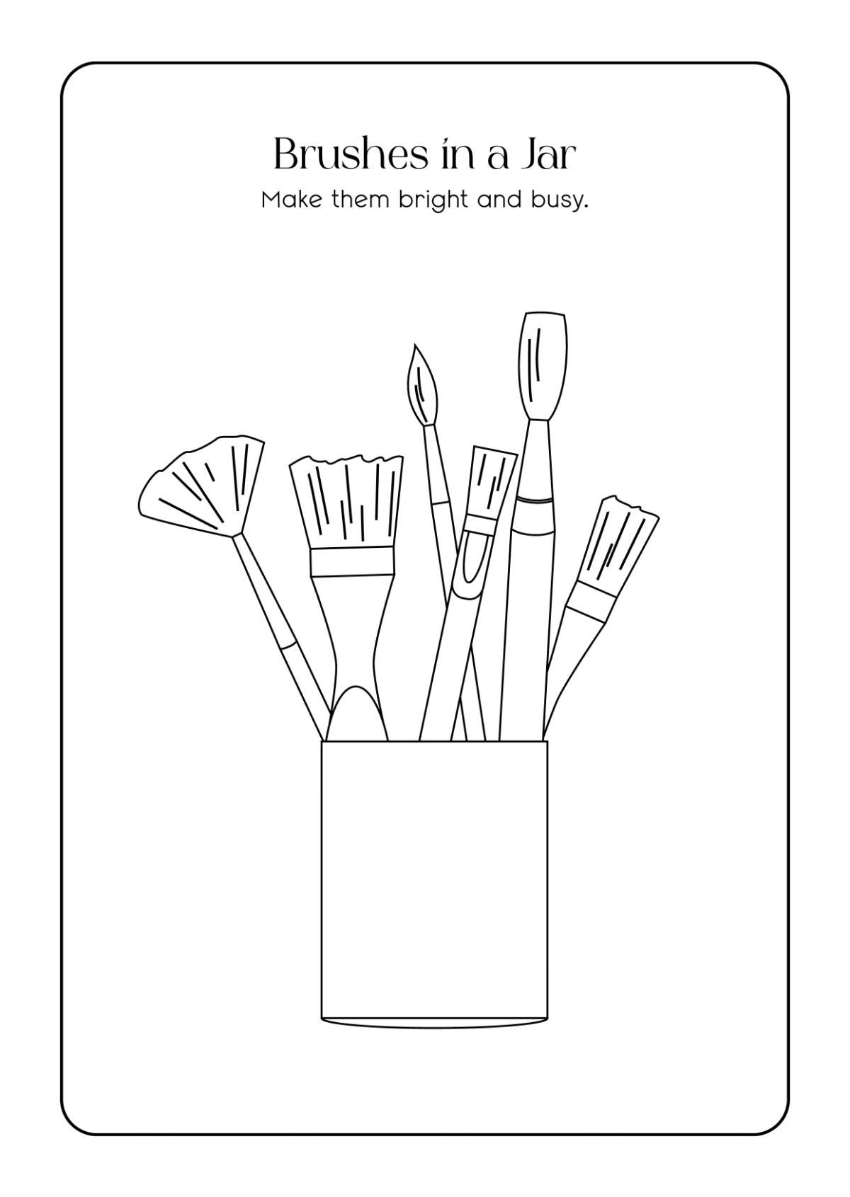 Free Art Coloring Book Template to Edit Online