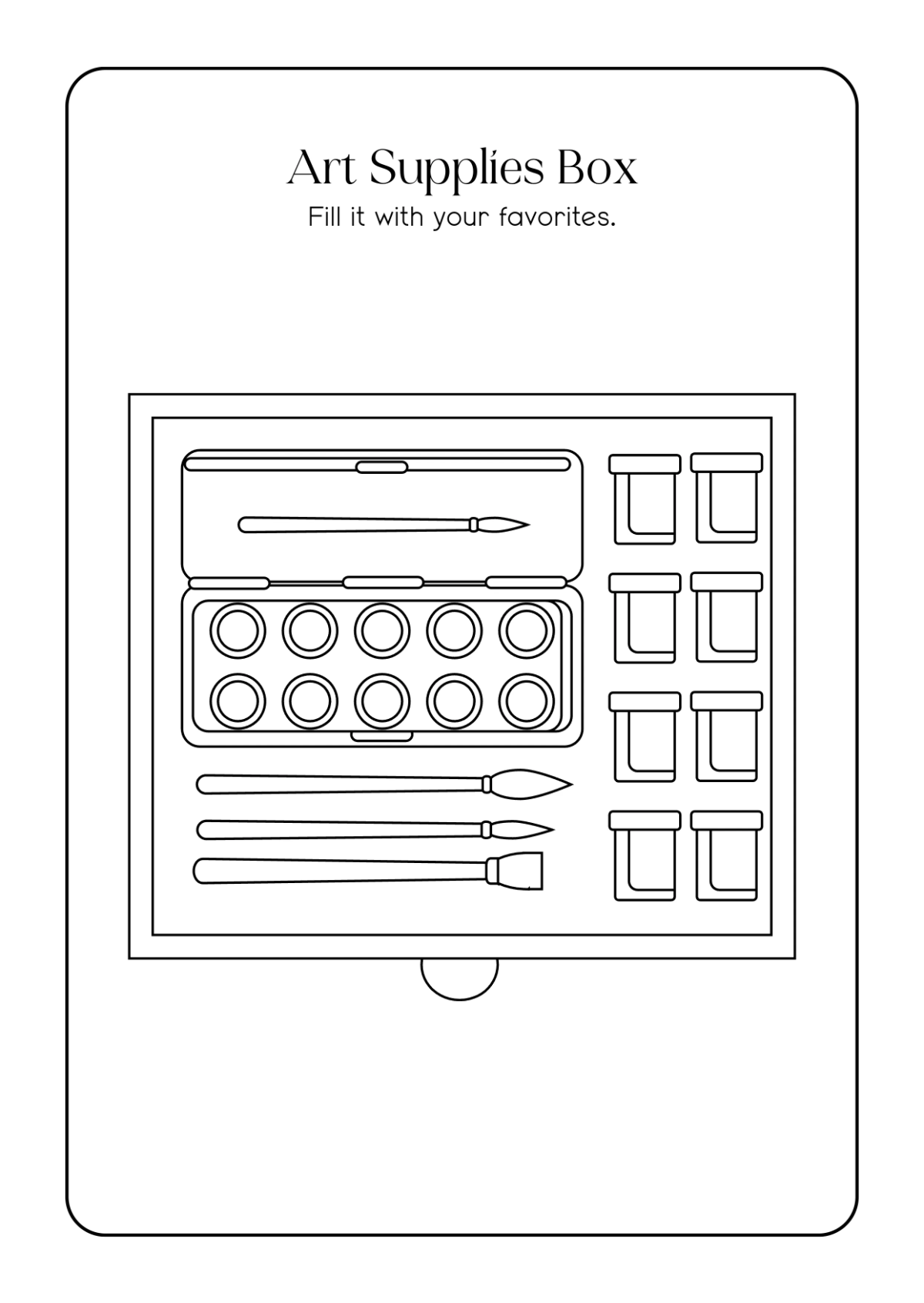 Free Art Coloring Book Template to Edit Online
