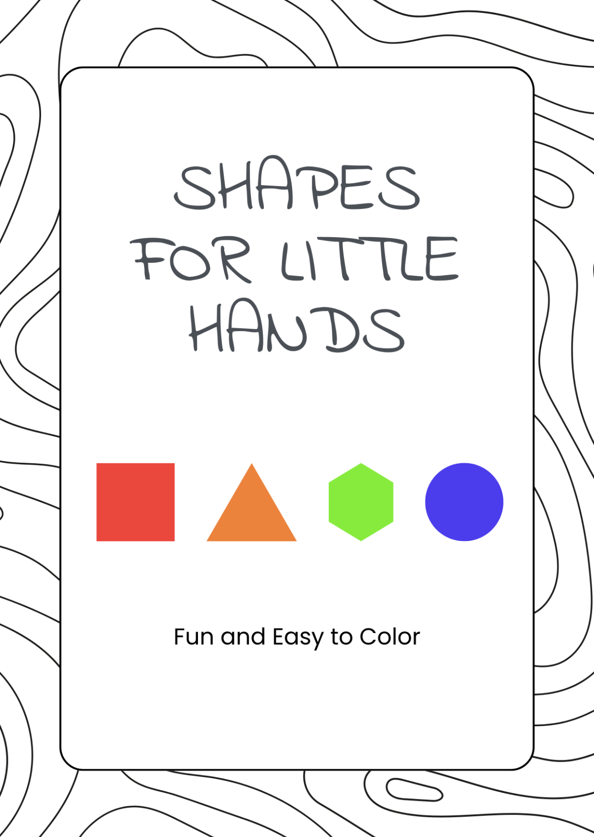 Shapes Coloring Book for Kindergarten Template to Download