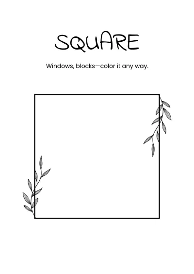 Free Shapes Coloring Book for Kindergarten Template to Download to Edit Online