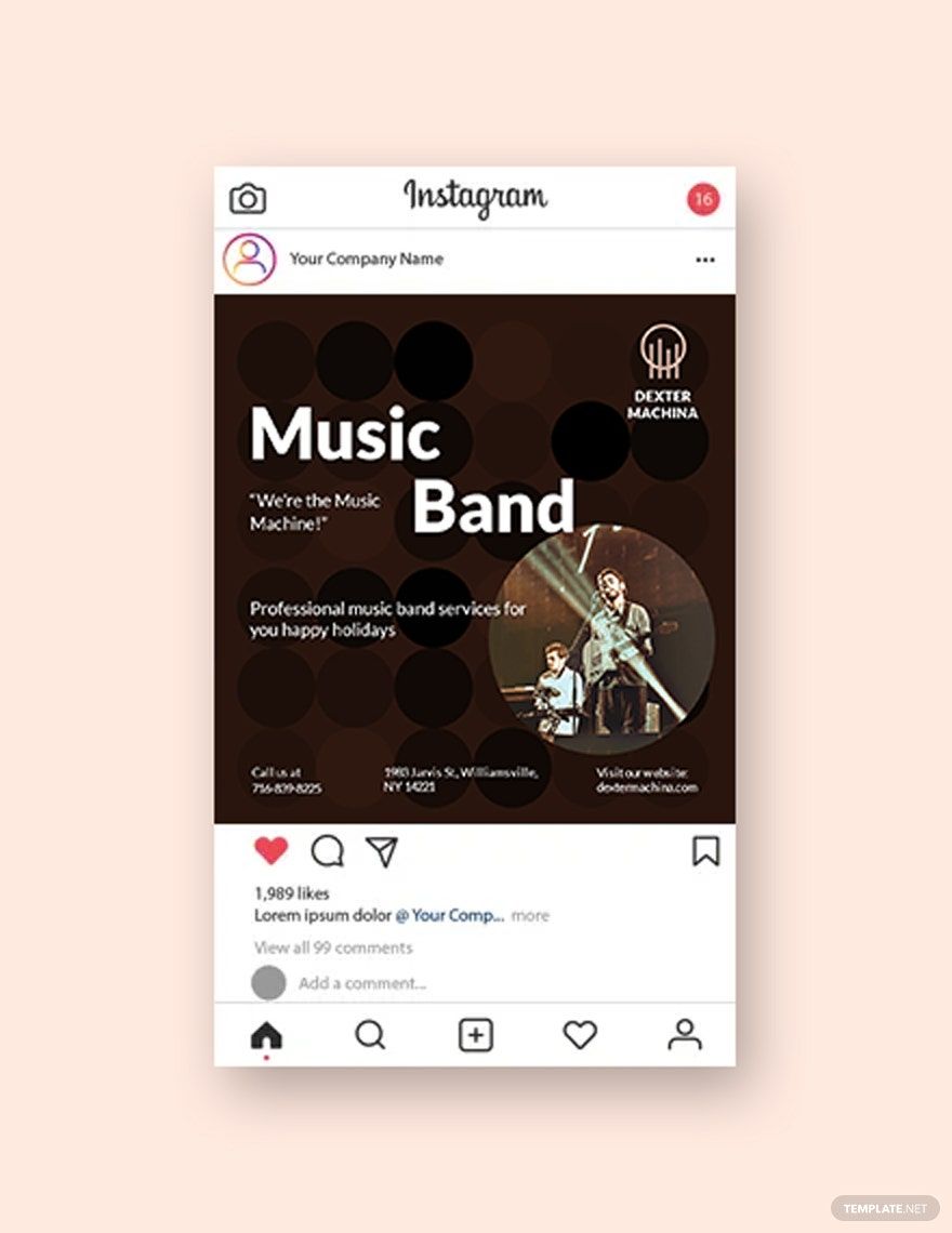 Music Band Instagram Post Template