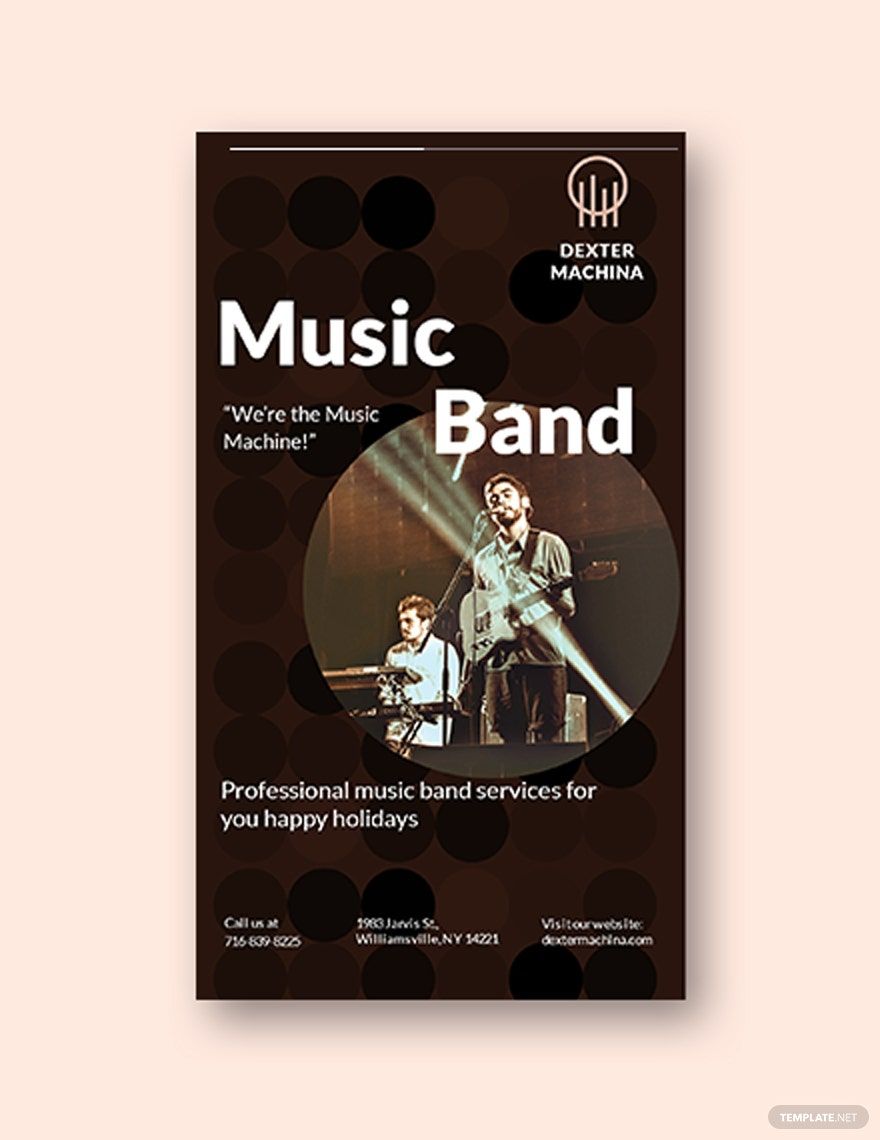 Music Band Instagram Story Template in PSD