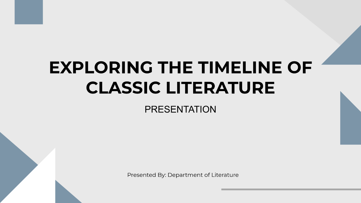Free Classic Timeline Presentation to Edit Online
