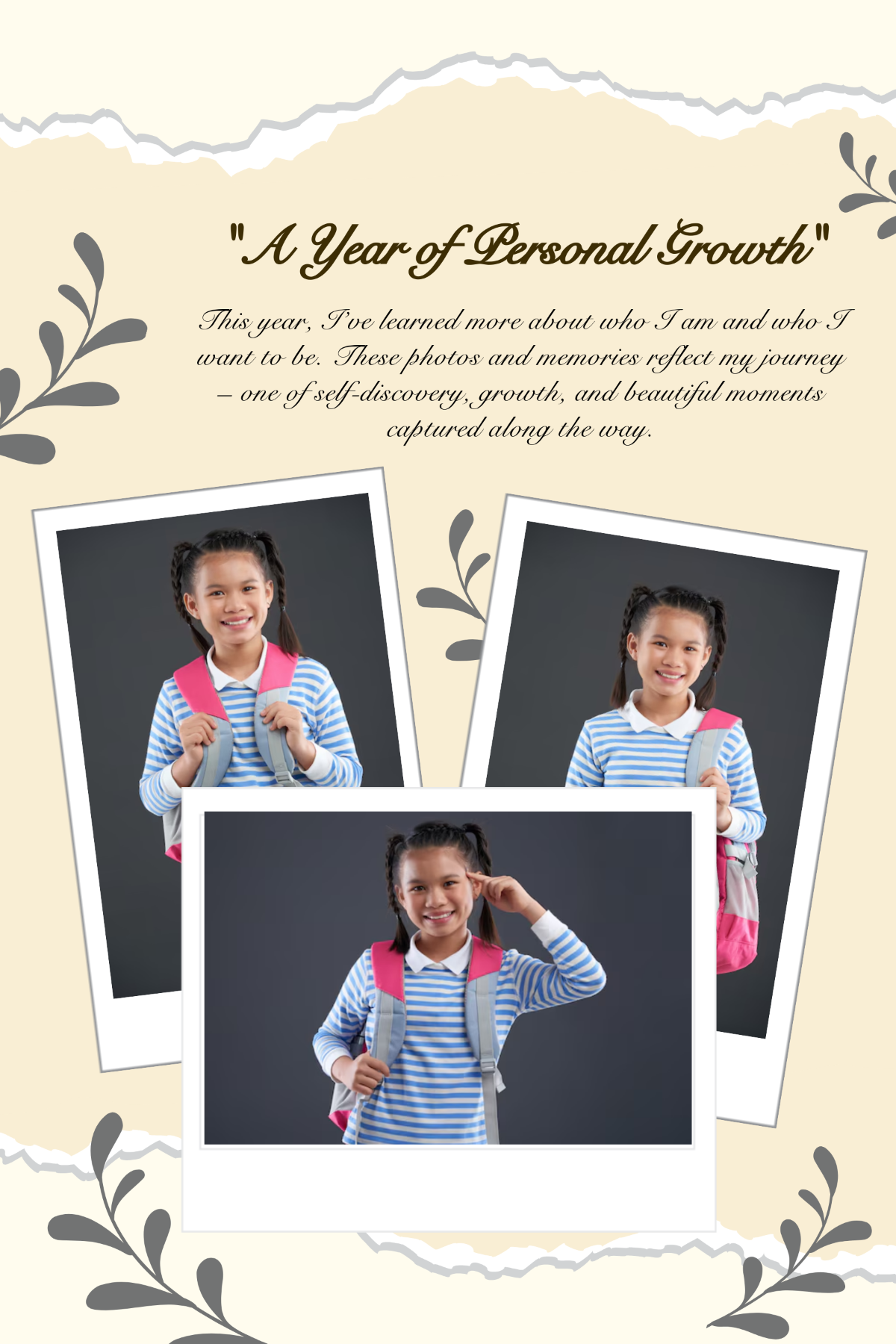 Free Aesthetic Personal Yearbook Template to Edit Online