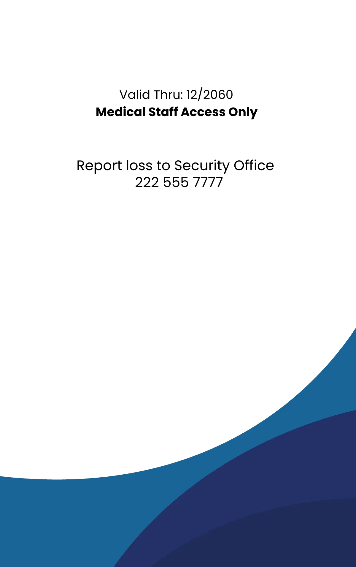 Free Medical Employee ID Card Template to Edit Online