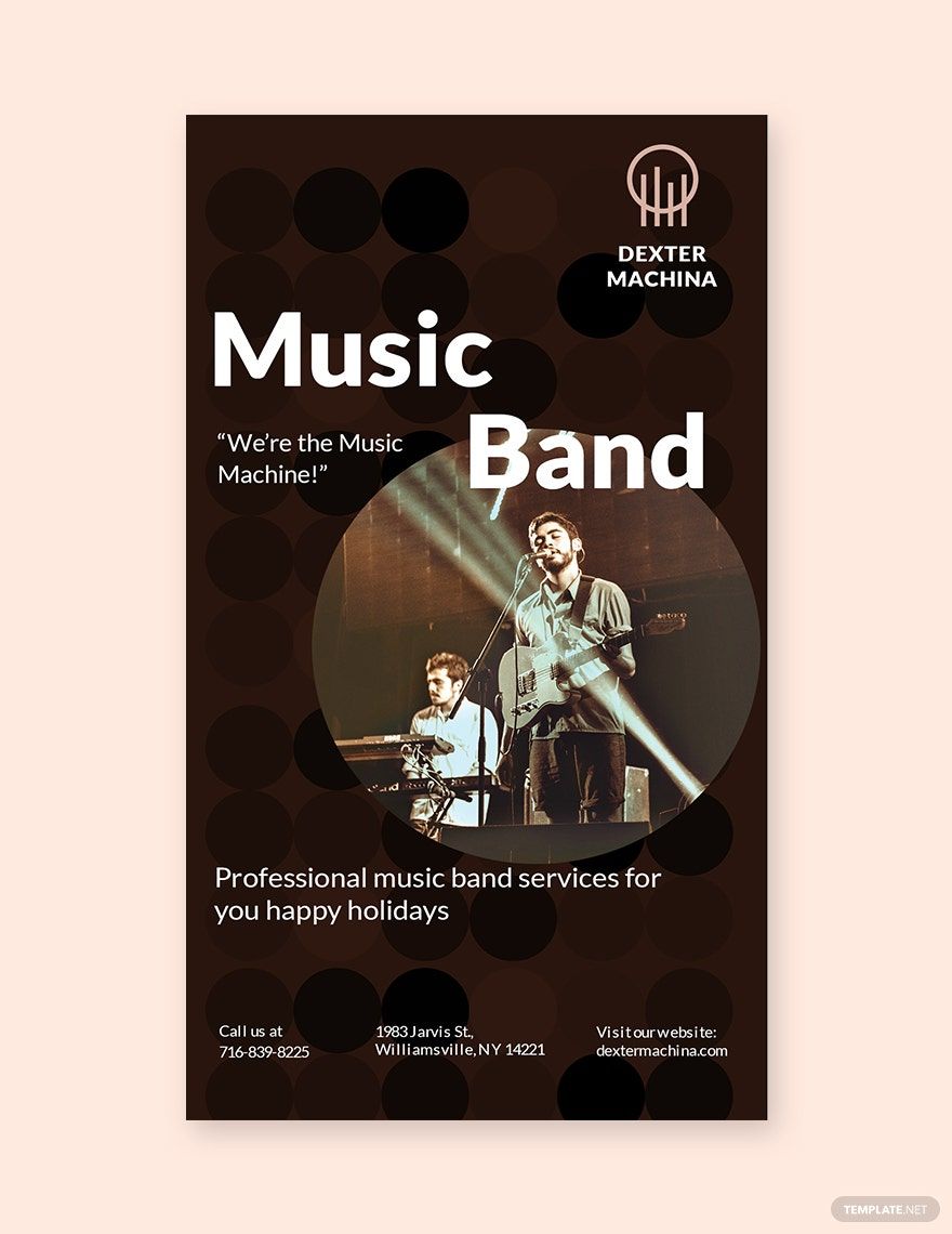 Music Band Whatsapp Post Template in PSD