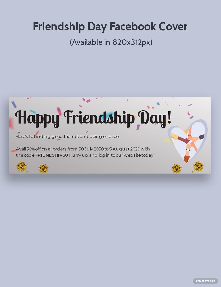 Friendship Day Facebook Cover Template