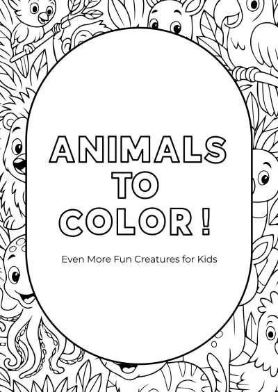 Free Animal Coloring Book Template to Edit Online