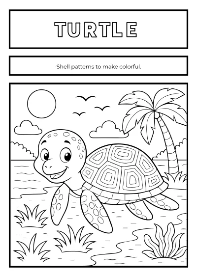 Free Animal Coloring Book Template to Edit Online