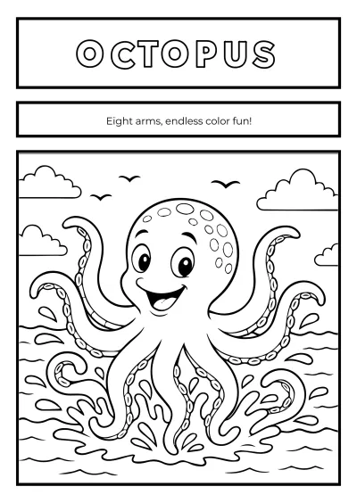 Free Animal Coloring Book Template to Edit Online