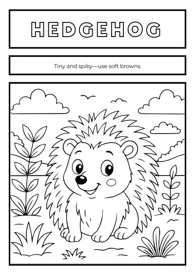 Free Animal Coloring Book Template to Edit Online